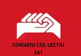Logo de CGT amb lema de conveni ja